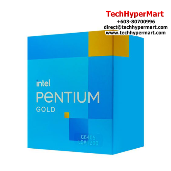Intel Pentium G6405 Processor (4 MB Cache, up to 4.1 GHz, 14 nm, Sockets Supported LGA1200) Intel Pentium G6405 Processor (4 MB Cache, up to 4.1 GHz, 14 nm, Sockets Supported LGA1200)