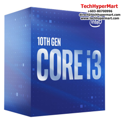 Intel Core i3-10100 Processor (6 MB Cache, 3.6 GHz, Lithography 14 nm, Sockets Supported LGA1200)
