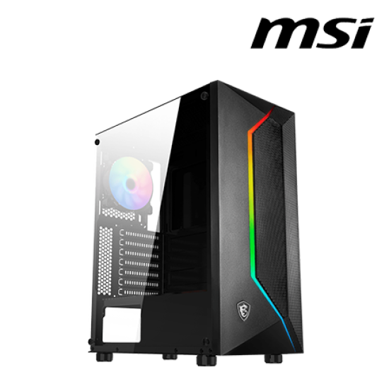 MSI MAG Vampiric 100R Casing (ATX, Micro-ATX, Mini-ITX, 7 Slot, 2 x 3.5", Mid-Tower)