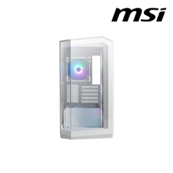 MSI MAG M100R PZ WHITE Casing (Micro-ATX, 5 Slot, 1 x 2.5", Mid-Tower)