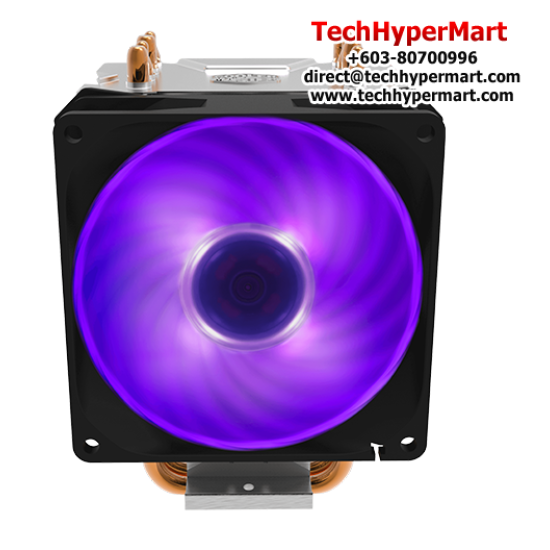 Cooler Hyper H410R RGB CPU Cooler (Socket LGA2066, 92 x 92 x 25 mm Fan, Rifle Bearing, 29 dBA Noise Level)
