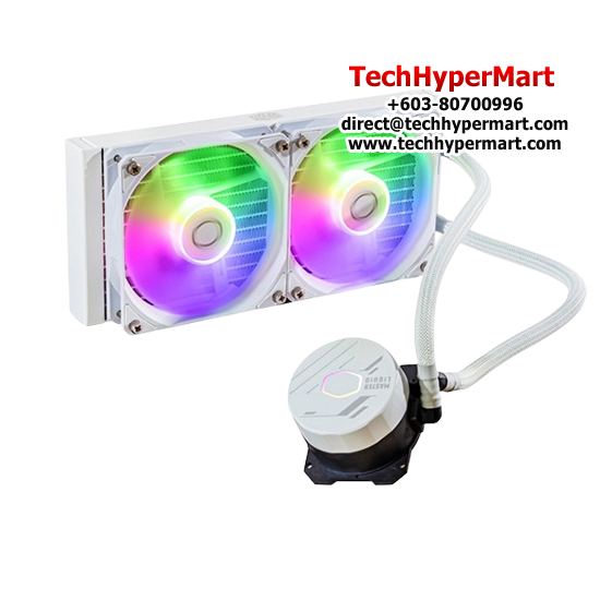 Cooler Master ML240L Core ARGB White Edition Fan (120 x 120 x 25 mm, Rifle Bearing, 650-1800 RPM, 27.2 dBA Fan Noise) Cooler Master ML240L Core ARGB White Edition Fan (120 x 120 x 25 mm, Rifle Bearing, 650-1800 RPM, 27.2 dBA Fan Noise)