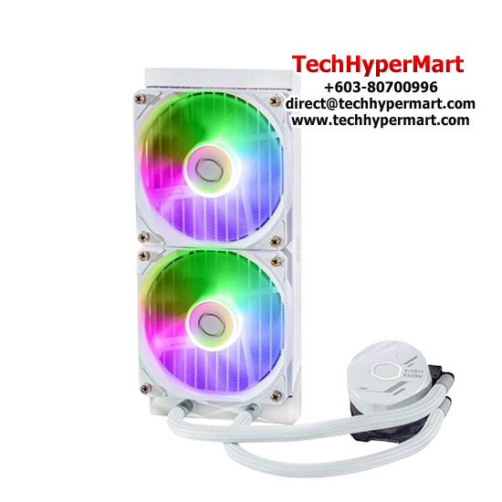 Cooler Master ML240L Core ARGB White Edition Fan (120 x 120 x 25 mm, Rifle Bearing, 650-1800 RPM, 27.2 dBA Fan Noise) Cooler Master ML240L Core ARGB White Edition Fan (120 x 120 x 25 mm, Rifle Bearing, 650-1800 RPM, 27.2 dBA Fan Noise)