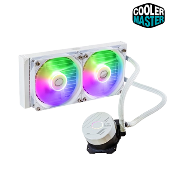 Cooler Master ML240L Core ARGB White Edition Fan (120 x 120 x 25 mm, Rifle Bearing, 650-1800 RPM, 27.2 dBA Fan Noise) Cooler Master ML240L Core ARGB White Edition Fan (120 x 120 x 25 mm, Rifle Bearing, 650-1800 RPM, 27.2 dBA Fan Noise)