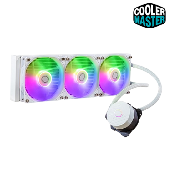 Cooler Master ML360L Core ARGB White Edition Fan (120 x 120 x 25 mm, Rifle Bearing, 650-1750 RPM, 27.2 dBA Fan Noise)