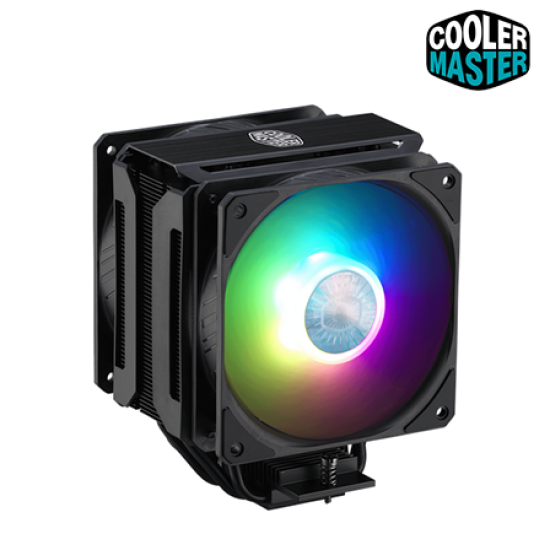 Cooler Master MasterAir MA612 Stealth ARGB Fan (120 x 120 x 25 mm, Rifle Bearing, 650-1800 RPM, 27 dBA Fan Noise)