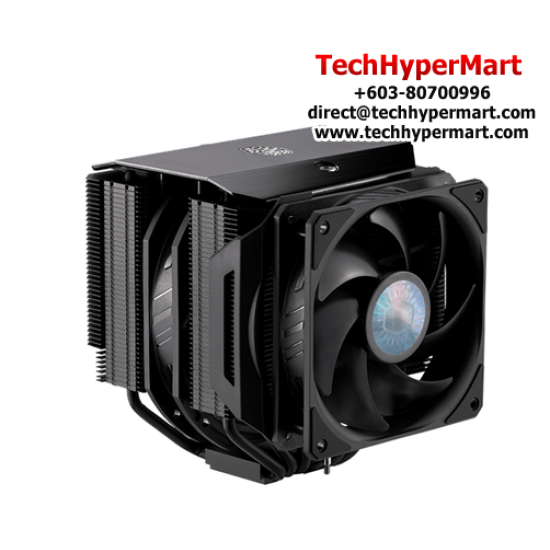 Cooler Master MasterAir MA624 Stealth Fan (140 x 140 x 25 mm, Rifle Bearing, 650-1800 RPM, 27 dBA Fan Noise)