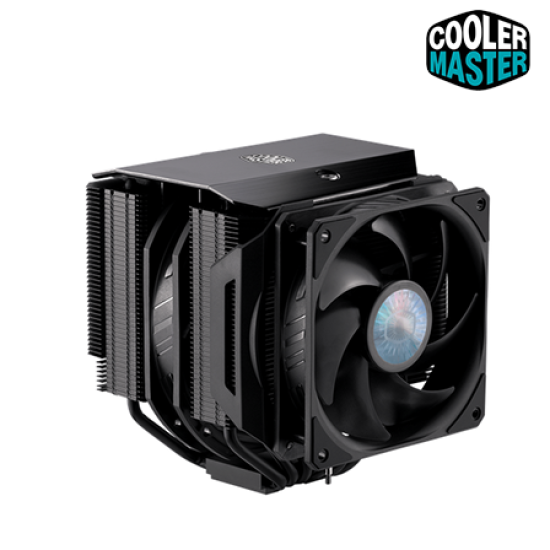 Cooler Master MasterAir MA624 Stealth Fan (140 x 140 x 25 mm, Rifle Bearing, 650-1800 RPM, 27 dBA Fan Noise)