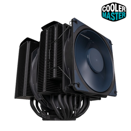 Cooler Master MasterAir MA824 Stealth Fan  (120 x 120 x 25 mm, Rifle Bearing, 650-1750 RPM, 24.6 dBA Fan Noise)