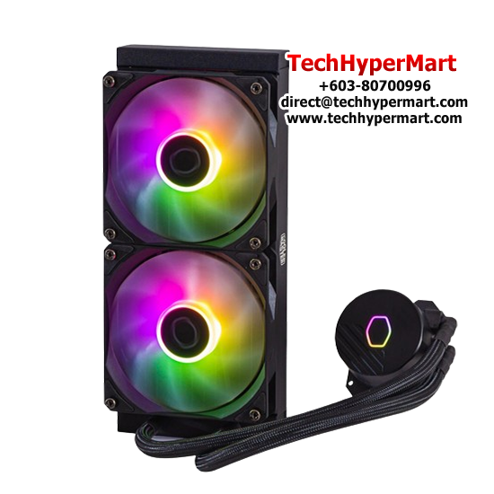 Cooler Master MasterLiquid ML240L Core ARGB Fan (120 x 120 x 25 mm, Rifle Bearing, 650-1800 RPM, 27 dBA Fan Noise) Cooler Master MasterLiquid ML240L Core ARGB Fan (120 x 120 x 25 mm, Rifle Bearing, 650-1800 RPM, 27 dBA Fan Noise)