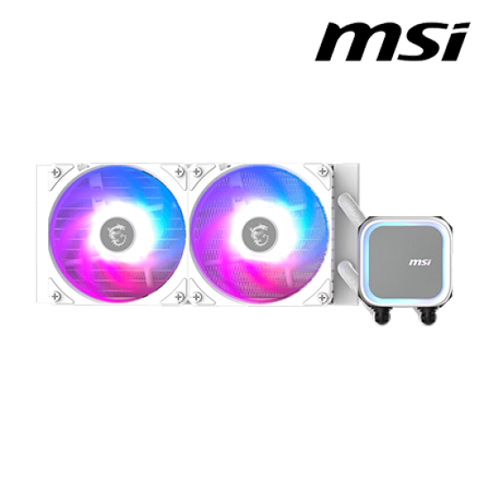 MSI MAG CORELIQUID A13 240 WHITE Cooler (Socket LGA1700, 120 x 120 x 25mm Fan, Rifle Bearing, 20 dBA Noise Level)
