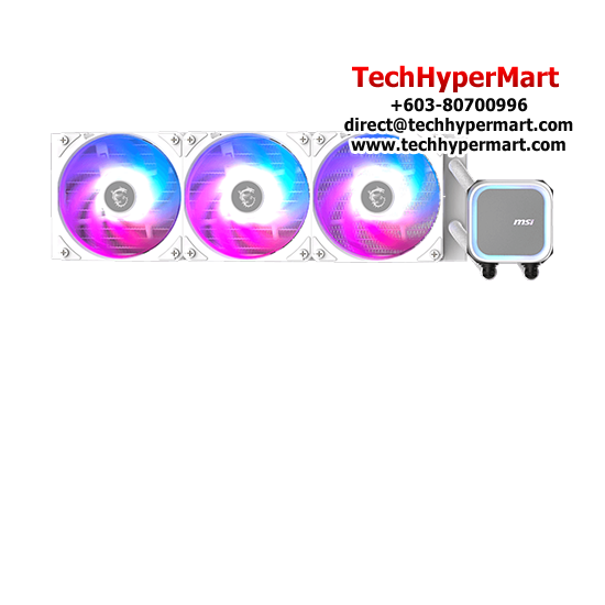 MSI MAG CORELIQUID A13 360 WHITE Cooler (Socket LGA1700, 120 x 120 x 25mm Fan, Rifle Bearing, 20 dBA Noise Level)