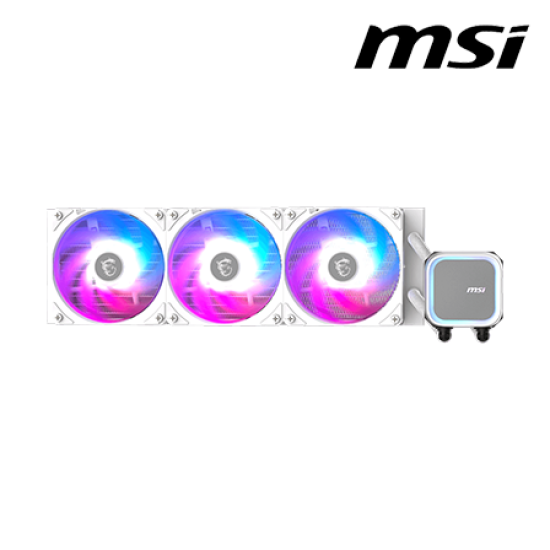 MSI MAG CORELIQUID A13 360 WHITE Cooler (Socket LGA1700, 120 x 120 x 25mm Fan, Rifle Bearing, 20 dBA Noise Level)
