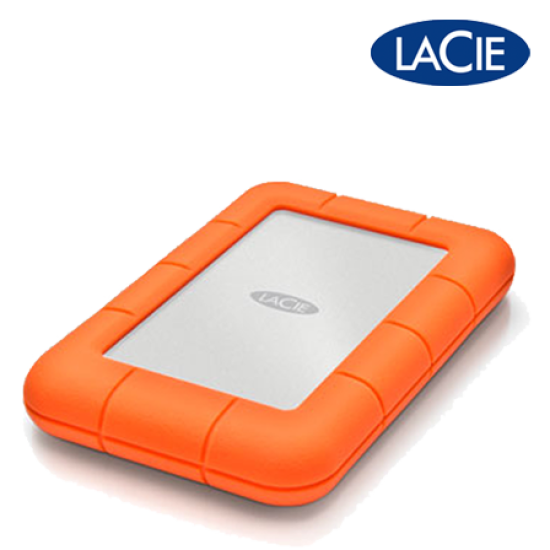 LaCie Rugged Mini 1TB Hard Drive (LAC301558, USB 3.0, Password protection, Shock, rain, and pressure resistant)