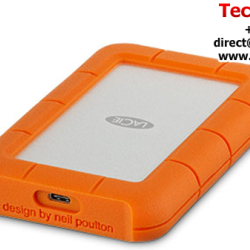 LaCie Rugged 5TB Hard Drive with Rescue Data Recovery Services (STFR5000800, USB-C, 130 MB/s Max. Speeds)