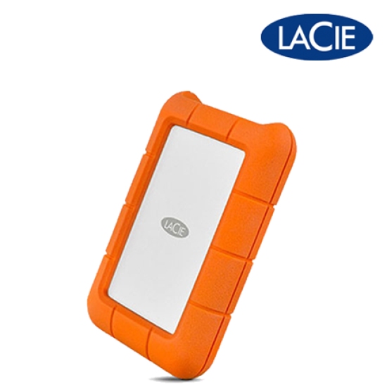 LaCie Rugged 5TB Hard Drive with Rescue Data Recovery Services (STFR5000800, USB-C, 130 MB/s Max. Speeds)