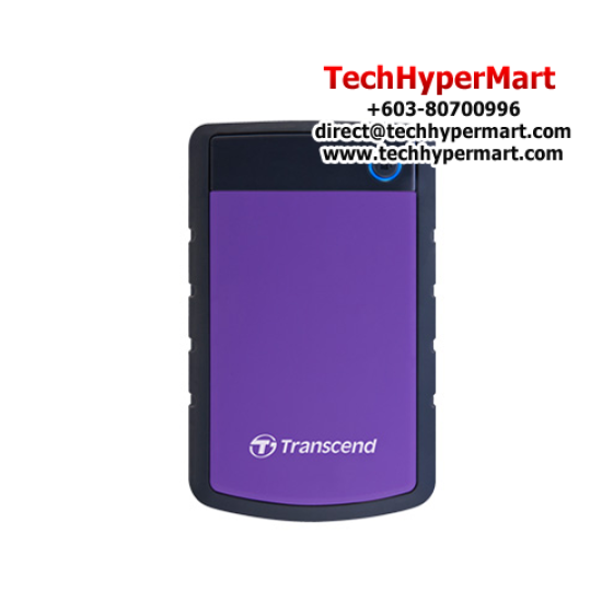 Transcend StoreJet 25H3 1TB Portable Hard Drive (TS1TSJ25H3P, USB 3.1, micro USB to USB Type A)