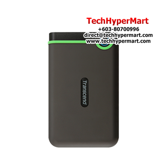 Transcend StoreJet 25M3C 2TB Portable Hard Drive (TS2TSJ25M3C, USB 3.1, micro USB to USB Type A)