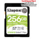 Kingston Canvas Select Plus SD Card (SDS2/256GB, 256GB Capacity, 100MB/s Read, 85MB Write, exFAT)