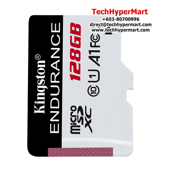 Kingston High Endurance MicroSD Memory Card (SDCE/128GB, 128GB Capacity, 95MB/s Read, 45MB/s Write, -25°C to 85°C