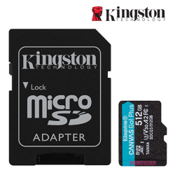 Kingston Canvas Go! Plus SD Card (SDCG3/512GB, 512GB, 170MB/s read, 90MB/s write, exFAT)