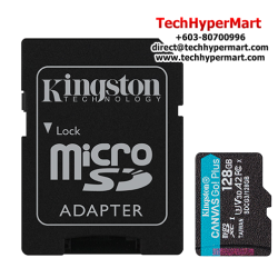 Kingston Canvas Go! Plus SD Card (SDCG3/128GB, 128GB, 170MB/s read, 90MB/s write, exFAT)