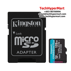 Kingston Canvas Go! Plus SD Card (SDCG3/128GB, 128GB, 170MB/s read, 90MB/s write, exFAT)