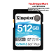 Kingston Canvas Go! Plus SD Card (SDG3/512GB, 512GB, 170MB/s read, 90MB/s write, exFAT)