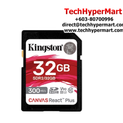 Kingston Canvas React Plus SD Card (SDR2/32GB, 32GB, 300MB/s read, 260MB/s write, exFAT)