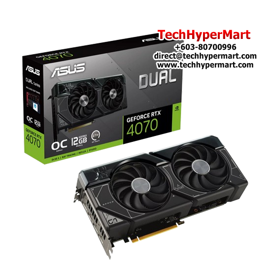 Asus DUAL-RTX4070-12G Graphic Card (NVIDIA GeForce RTX 4070, 12GB GDDR6X, PCI Express 4.0, 192-bit)