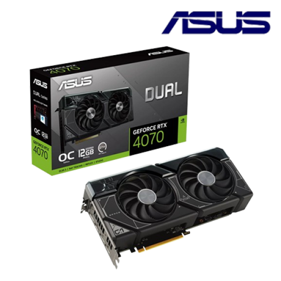 Asus DUAL-RTX4070-12G Graphic Card (NVIDIA GeForce RTX 4070, 12GB GDDR6X, PCI Express 4.0, 192-bit)