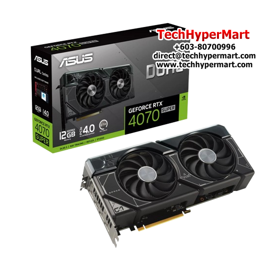 Asus DUAL-RTX4070S-12G Graphic Card (NVIDIA GeForce RTX 4070 SUPER, 12GB GDDR6X, PCI Express 4.0, 192-bit)