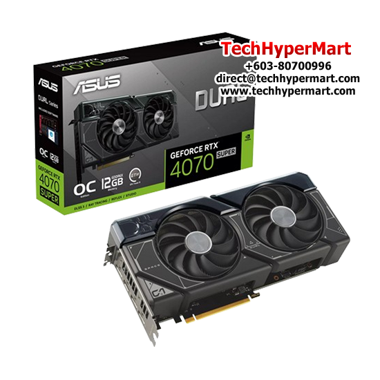 Asus DUAL-RTX4070S-O12G Graphic Card (NVIDIA GeForce RTX 4070 SUPER, 12GB GDDR6X, PCI Express 4.0, 192-bit)