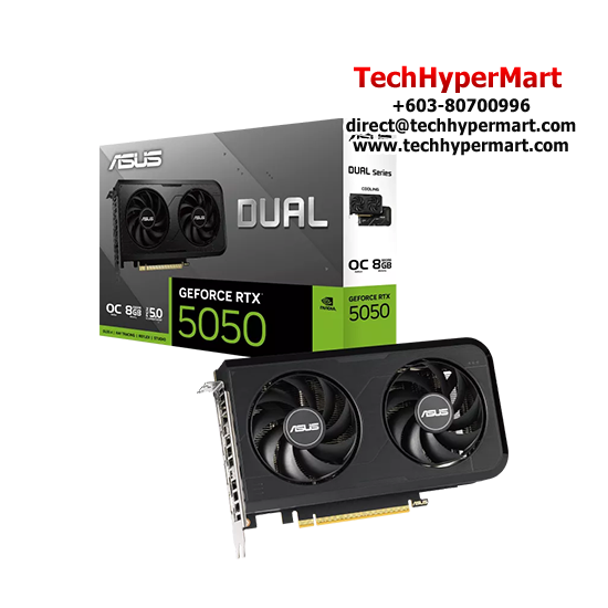 Asus DUAL-RTX5050-O8G Graphic Card (NVIDIA GeForce RTX 5050, 8GB GDDR7, PCI Express 5.0, 128-bit)