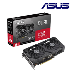 Asus DUAL-RX7600XT-O16G Graphic Card (AMD Radeon RX 7600 XT, 16GB GDDR6, PCI Express 4.0, 128-bit)