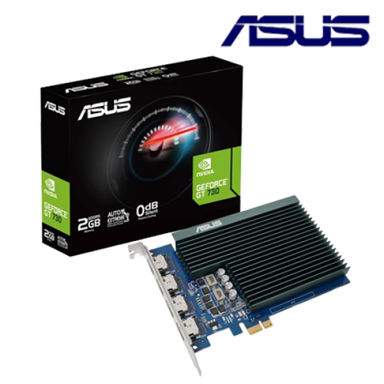 Asus GT730-4H-SL-2GD5 4HDMI Graphic Card (NVIDIA GeForce GT 730, 2GB GDDR5, PCI Express 2.0, 64-bit)
