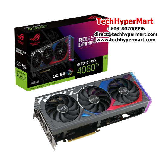 Asus ROG-STRIX-RTX4060TI-O8G-GAMING Graphic Card (NVIDIA GeForce RTX 4060Ti, 16GB GDDR6, PCI Express 4.0, 128-bit) Asus ROG-STRIX-RTX4060TI-O8G-GAMING Graphic Card (NVIDIA GeForce RTX 4060Ti, 16GB GDDR6, PCI Express 4.0, 128-bit)