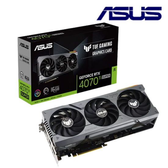 Asus TUF-RTX4070TIS-16G-GAMING Graphic Card (NVIDIA GeForce RTX 4070 Ti SUPER, 16GB GDDR6X, PCI Express 4.0, 256-bit)