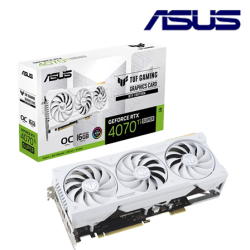 Asus TUF-RTX4070TIS-O16G-BTF-WHITE Graphic Card (NVIDIA GeForce RTX 4070Ti Super, 16GB GDDR6X, PCI Express 4.0, 256-bit)