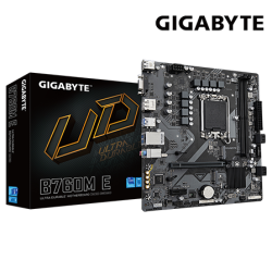 Gigabyte B760M-E Motherboard (Micro-ATX Form Factor, Intel B760 Chipset, Soket LGA1700, 2 x DDR5 up to 96GB)