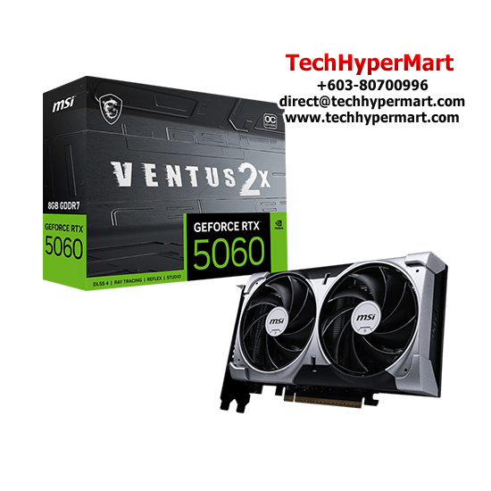 MSI RTX 5060 8G VENTUS 2X OC Graphic Card (NVIDIA GeForce RTX 5060, GDDR7, PCI Express 5 x16, 128-bit)