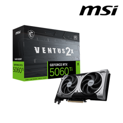 MSI RTX 5060 Ti 16G VENTUS 2X OC PLUS Graphic Card (NVIDIA GeForce RTX 5060 Ti, GDDR7, PCI Express 5 x16, 128-bit)