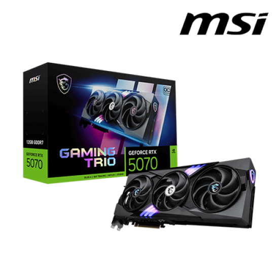 MSI RTX 5070 12G GAMING TRIO OC Graphic Card (NVIDIA GeForce RTX 5070, GDDR7, PCI Express 5, 192-bit)