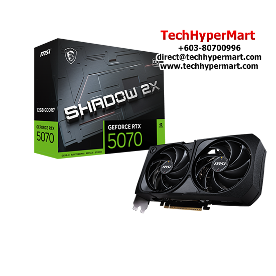 MSI RTX 5070 12G SHADOW 2X OC Graphic Card (NVIDIA GeForce RTX 5070, GDDR7, PCI Express 5, 192-bit)