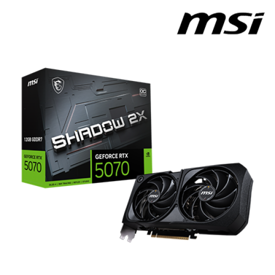 MSI RTX 5070 12G SHADOW 2X OC Graphic Card (NVIDIA GeForce RTX 5070, GDDR7, PCI Express 5, 192-bit)