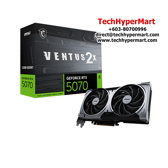 MSI RTX 5070 12G VENTUS 2X OC Graphic Card (NVIDIA GeForce RTX 5070, GDDR7, PCI Express 5, 192-bit)