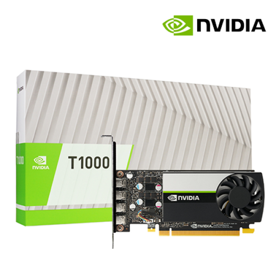 NVIDIA Quadro T1000 Graphics Card (8GB GDDR6, PCI Express 3.0 x 16, Up to 160 GB/s, 128-Bit)