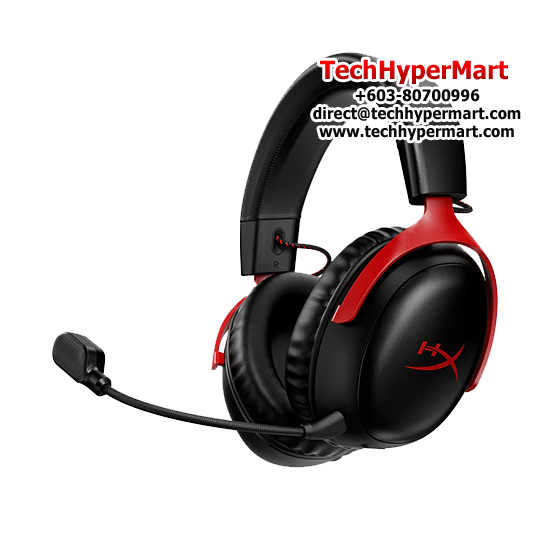 HyperX Cloud III Wireless Headset (77Z45AA Black, 77Z46AA Red, Dynamic 53mm, 10Hz–21Hz, Uni-directional, 16-Bit)