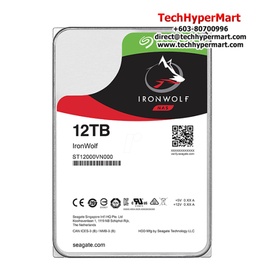 Seagate Ironwolf 12TB Hub Drive (ST12000VN0008, 12TB of Capacity, SATA 6Gb/s, 7200RPM, 256MB Cache)