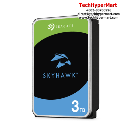 Seagate SkyHawk 3TB Surveillance Hard Drive (ST3000VX015, SATA 6Gb/s, 5900RPM, 256MB Cache, Supported up to 64 Cameras)